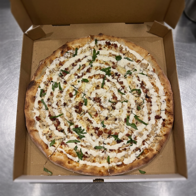 Chicken Bacon Ranch Pizza.